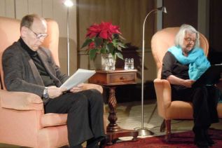 Photo: Veteran Canadian actors Fred Euringer and Carolyn Hetherington performed in “Love Letters” at the Bellrock Schoolhouse Theatre on January.